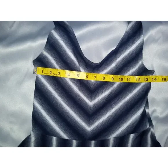 Anthropologie Puella Soft Striped Blue White Caftan Maxi Dress Size Medium - Picture 7 of 11